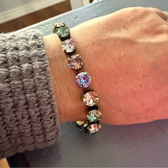 Sabika LIKE Brass Tone Tennis Bracelet - Picture 2 of 7